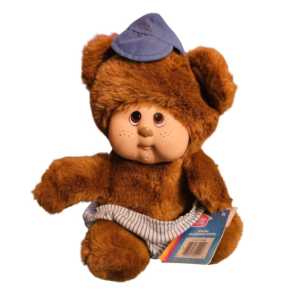 Vintage‎ 1980s Hasbro UnderBears Plush Teddy Bear Blue Cap Diaper Toy